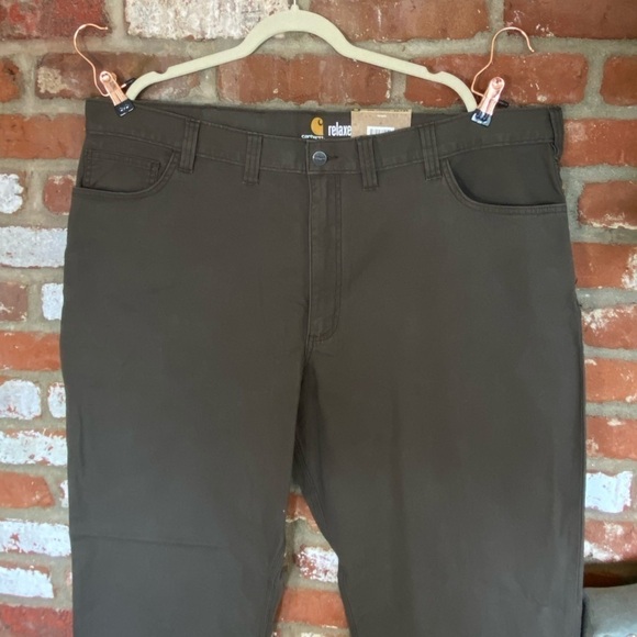 Carhartt Men's Rugged Flex Rigby 5-Pocket Pants Size 44 x 34 New green gray - Picture 3 of 9